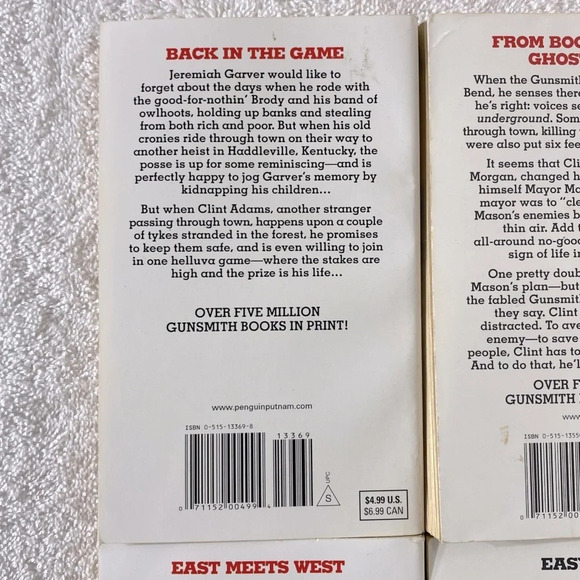 Vintage The Gunsmith All Action Western Romance Novel x4 - Picture 13 of 14